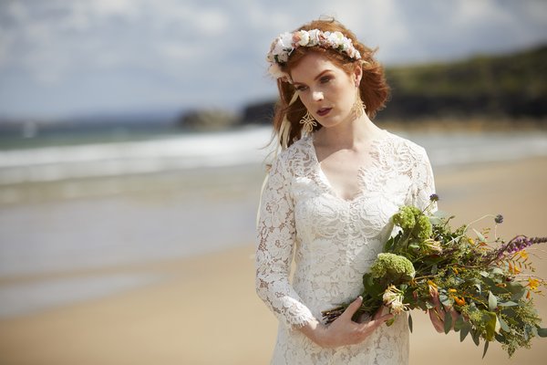 Wild Atlantic Bride Shooting auf Achill Island, Irland